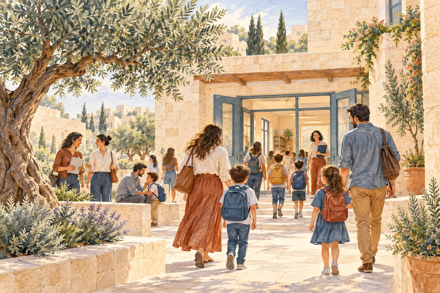 איור של שיחה על חינוך